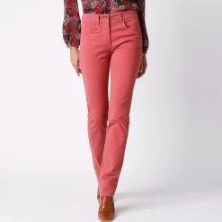 Broek<Colors&Co Afslankende broek, binnenpijplengte 78 cm terracotta
