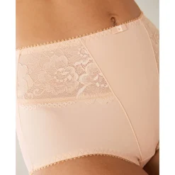 Slip En Shorty<Blancheporte Afslankende gaineslip in kant en microvezel huidkleur