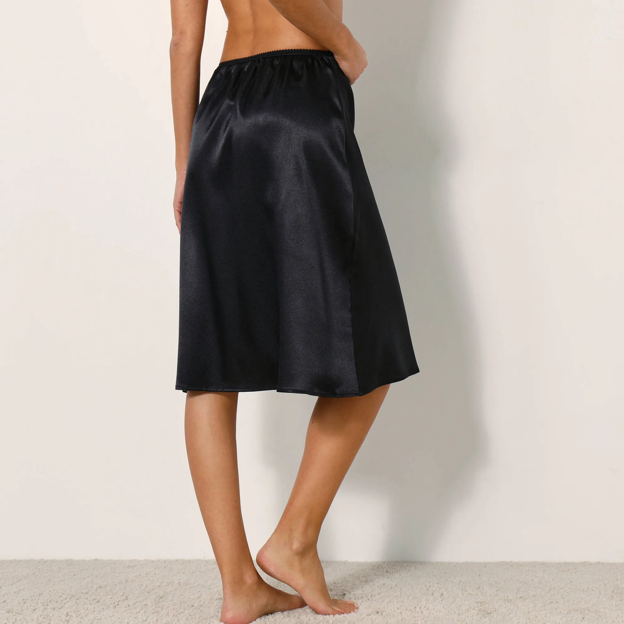 Feestelijke Lingerie|Onderrok En Onderjurk<Blancheporte Afvlakkende en antistatische onderrok - 60 cm lang zwart