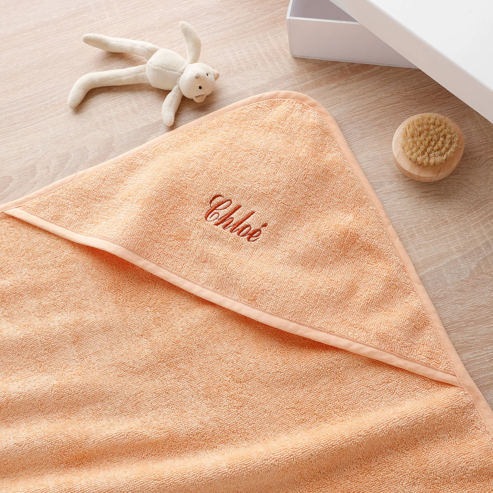 Badjas|Handdoek En Badlaken Kids<Colombine des petits Badcape voor baby, personaliseerbaar abrikoos