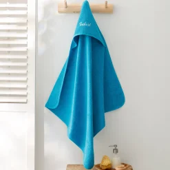 Badjas|Handdoek En Badlaken Kids<Colombine des petits Badcape voor baby, personaliseerbaar turkoois