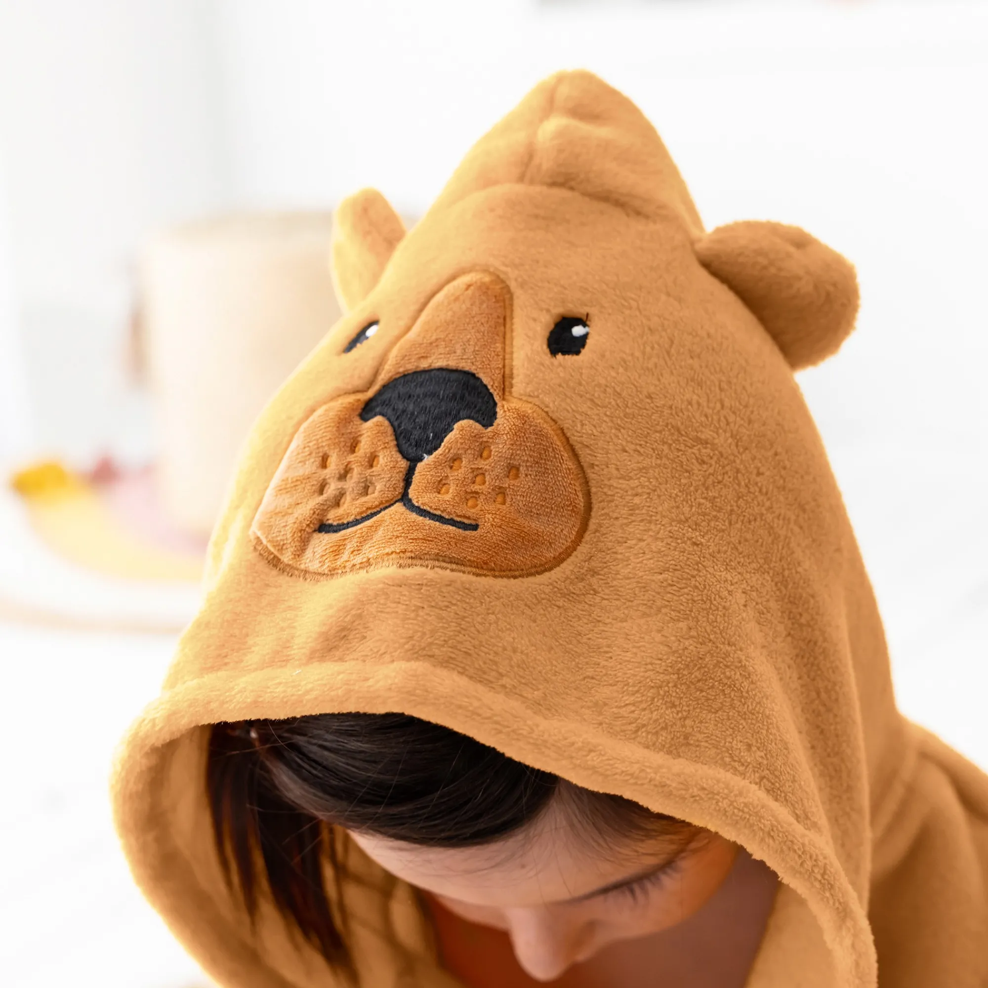 Badjas|Handdoek En Badlaken Kids<Blancheporte Badjas voor kids, met beermotief, met kap, streelzachte microvezel taupe