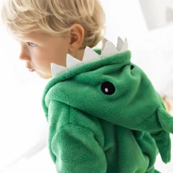 Badjas|Badjas Kids<Blancheporte Badjas voor kinderen, dinosaurus, met kap, streelzachte microvezel groen