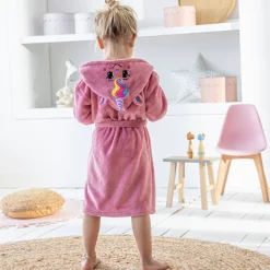 Badjas|Handdoek En Badlaken Kids<Blancheporte Badjas voor kinderen, eenhoorn, met kap, streelzachte microvezel roze