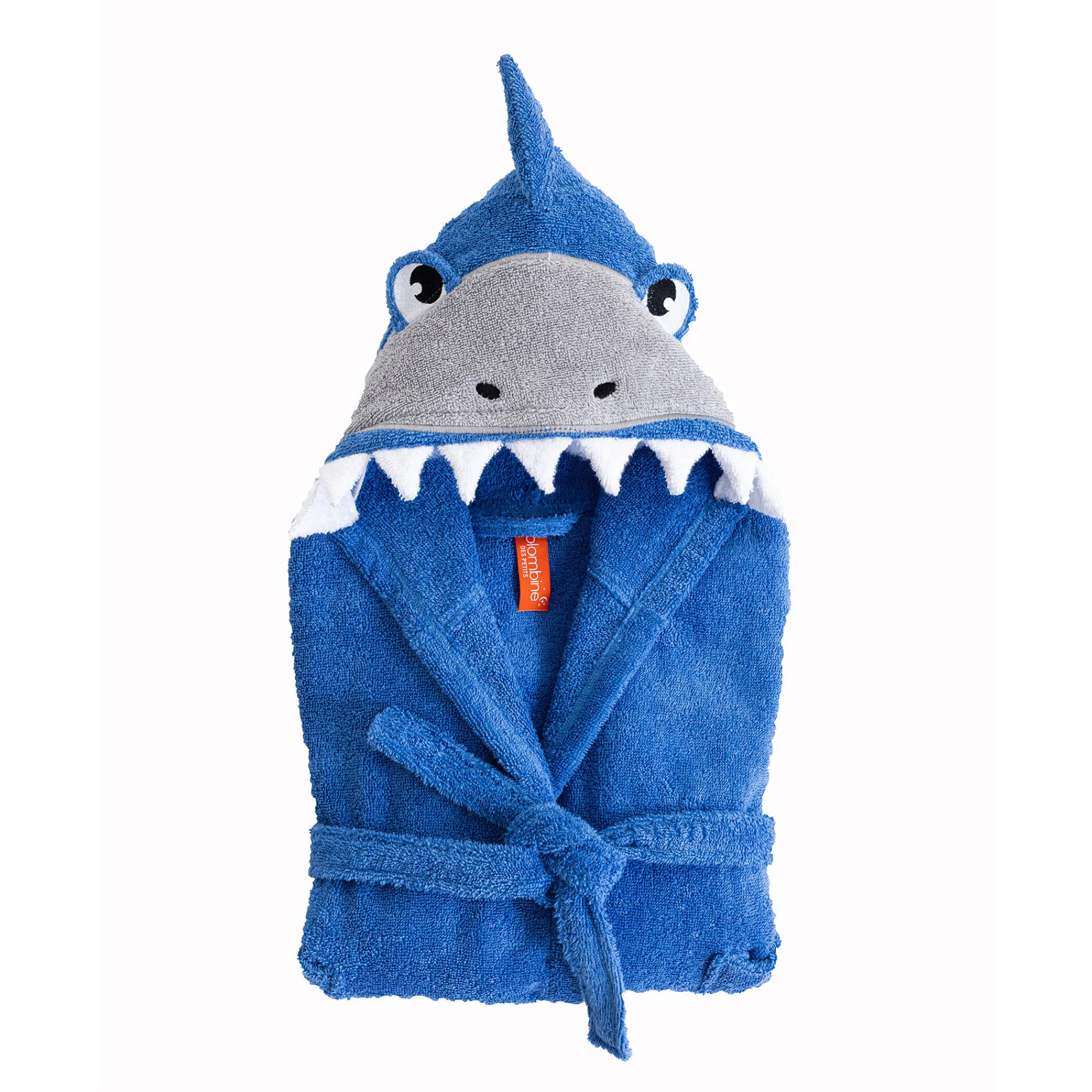Badjas|Handdoek En Badlaken Kids<Colombine des petits Badjas voor kinderen, haaienmotief, in katoenen badstof - 340 g/m2 felblauw