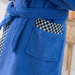Badjas|Handdoek En Badlaken Kids<Colombine des petits Badjas voor kinderen, kap met automotief, katoenen badstof - 340 g/m2 felblauw
