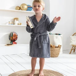 Badjas|Handdoek En Badlaken Kids<Colombine des petits Badjas voor kinderen met kap in katoenenbadstof - 340 g/m2 grijs