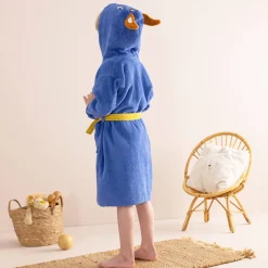 Badjas|Handdoek En Badlaken Kids<Colombine des petits Badjas voor kinderen, personaliseerbaar, Pin-pon, met kap felblauw