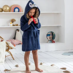 Badjas|Badjas Kids<Colombine des petits Badjas voor kinderen, Pinguïn met kap blauw