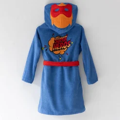 Badjas|Handdoek En Badlaken Kids<Colombine des petits Badjas voor kinderen 'superheld', met kap, katoenen badstof - 340 g/m2 felblauw