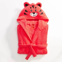 Badjas|Handdoek En Badlaken Kids<Colombine des petits Badjas voor kinderen, tijger, katoenen badstof - 340 g/m2 koraal