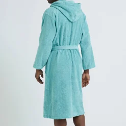 Badjas<Colombine Badjas voor volwassenen, unisex, lusjesbadstof, personaliseerbaar watergroen