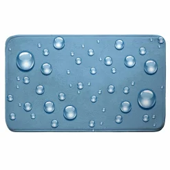 Badmatje<Blancheporte Badmat Bubbel blauw