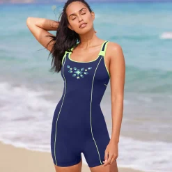 Badmode|Badmode<Blancheporte Badpak in combishortmodel blauw