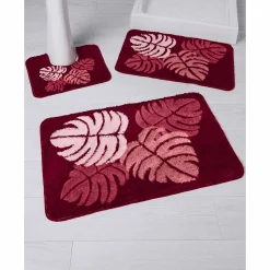 Badmatje<Blancheporte Badtapijtje met junglemotief pruim