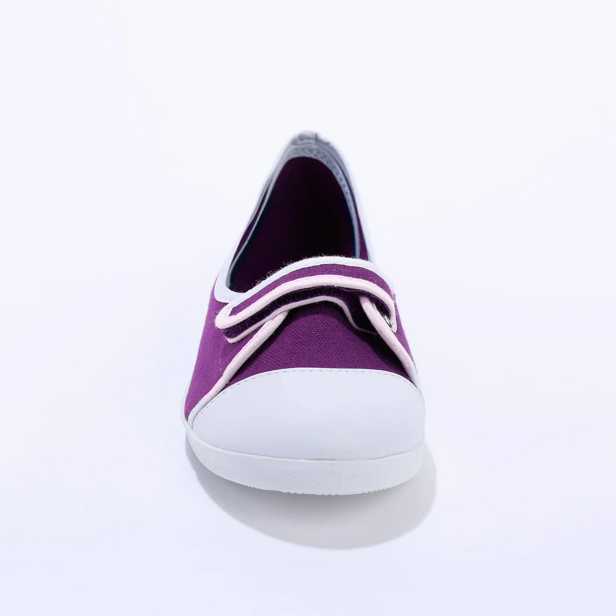 Ballerina's|Schoenen<Blancheporte Ballerina's in canvas paars / wit
