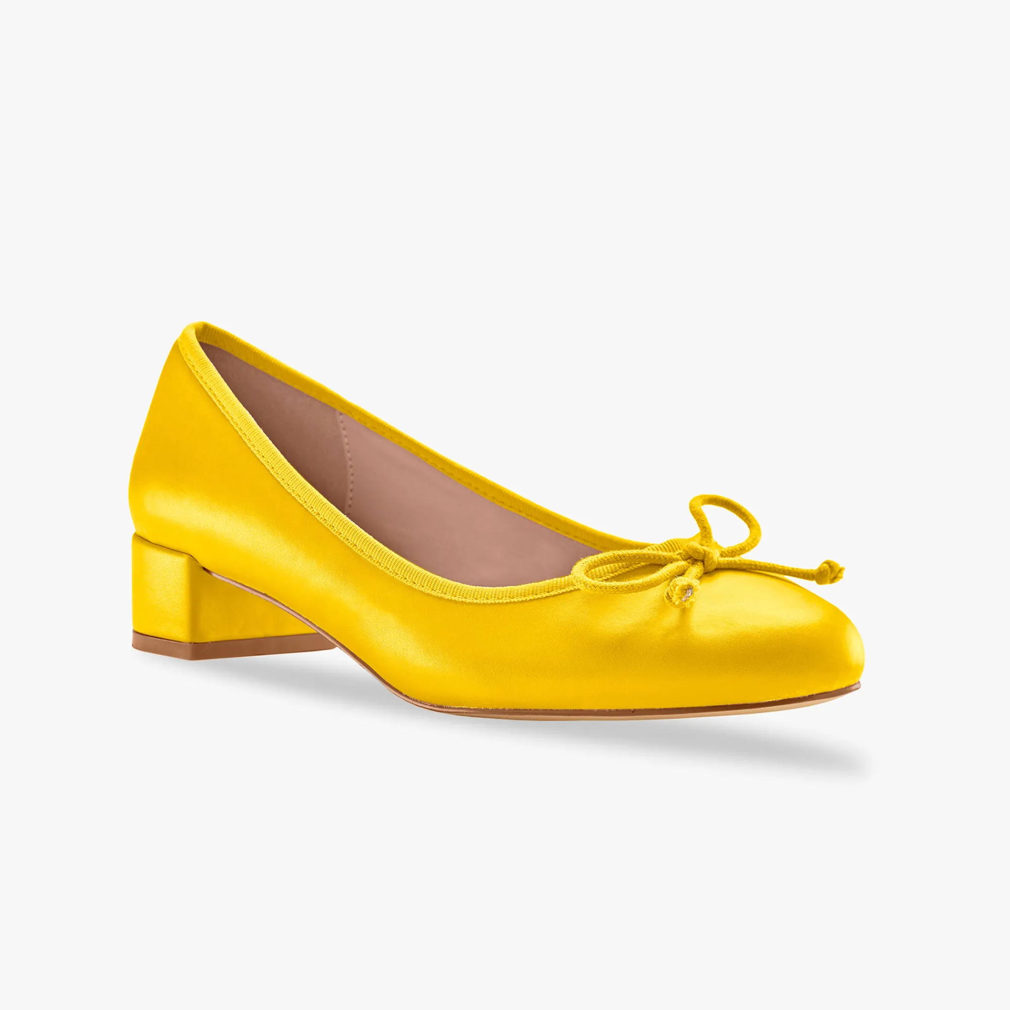 Ballerina's|Schoenen<Blancheporte Ballerina's met klein hakje kerrie