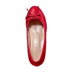 Ballerina's|Schoenen<Blancheporte Ballerina's met klein hakje donkerrood