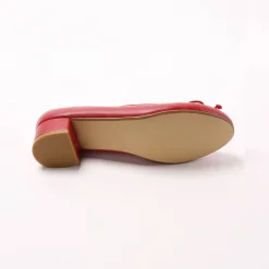 Ballerina's|Schoenen<Blancheporte Ballerina's met klein hakje donkerrood