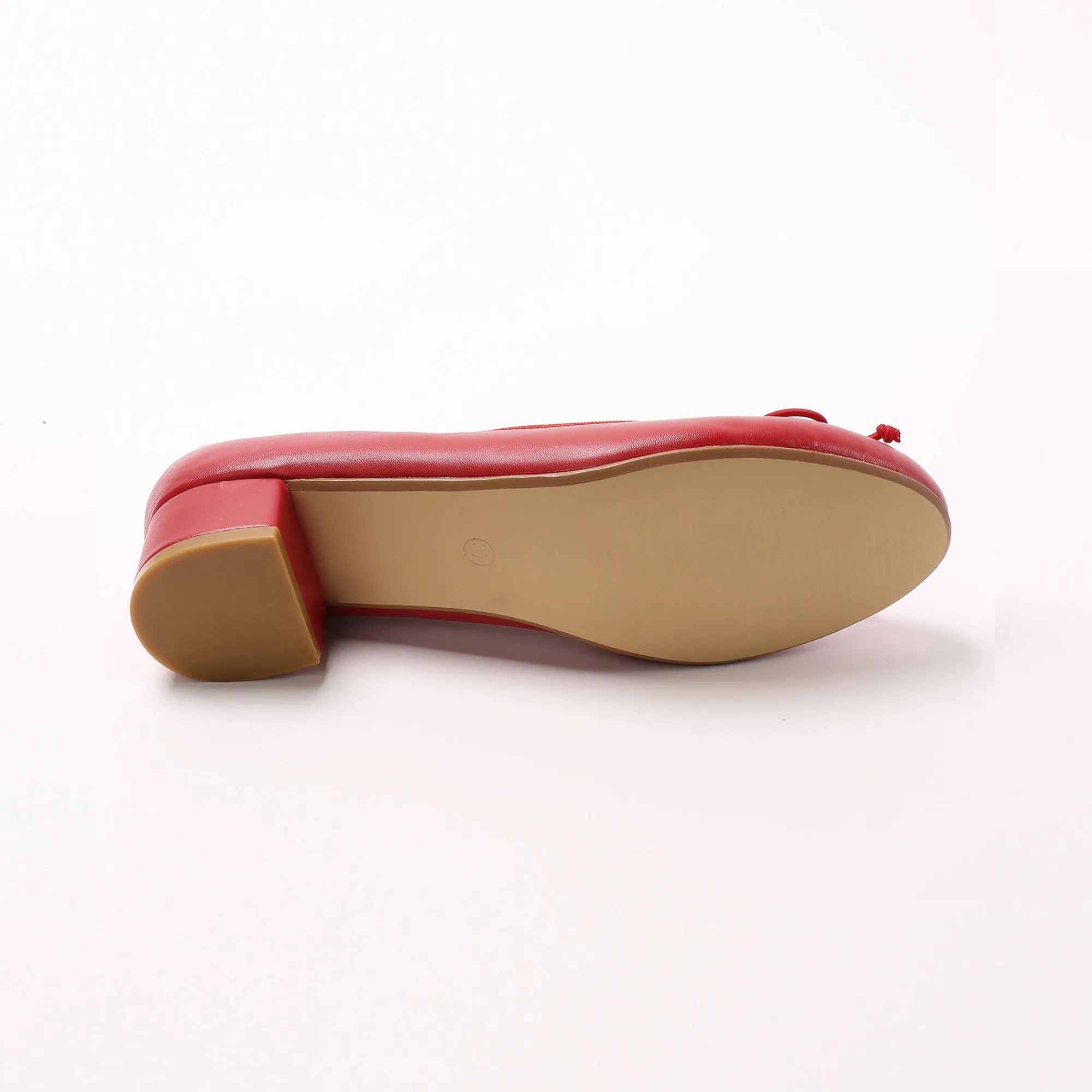 Ballerina's|Schoenen<Blancheporte Ballerina's met klein hakje donkerrood