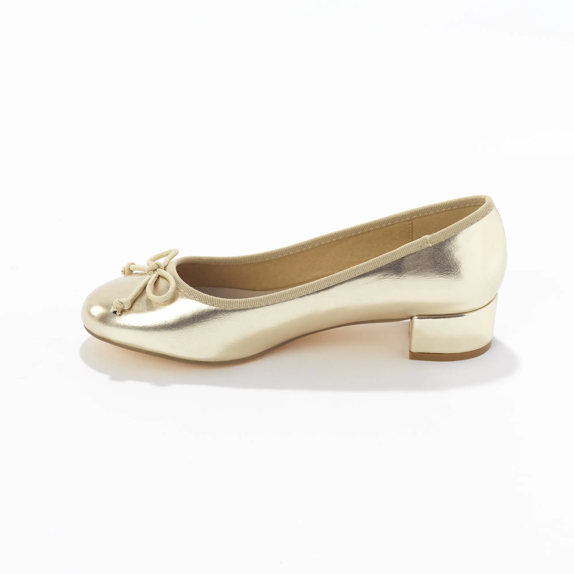 Feestelijke Schoenen|Ballerina's<Blancheporte Ballerina's met klein hakje goudkleurig
