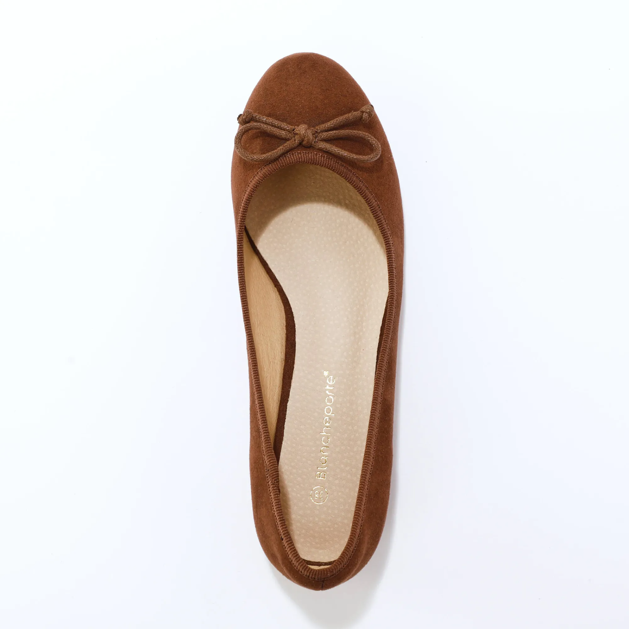 Ballerina's|Schoenen<Blancheporte Ballerines plates microfibre chocolade