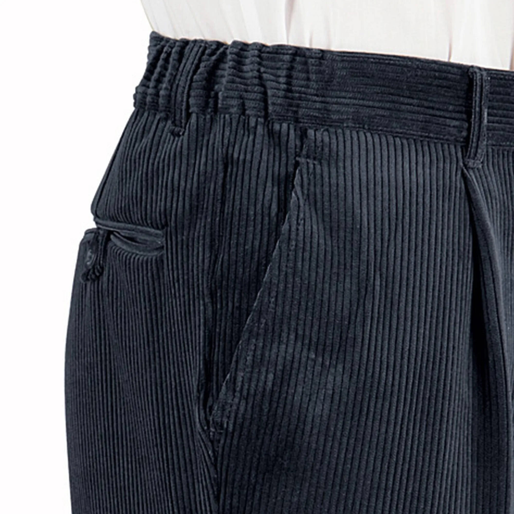 Broek<Blancheporte Bandplooibroek in velours met elastische tailleband grijs