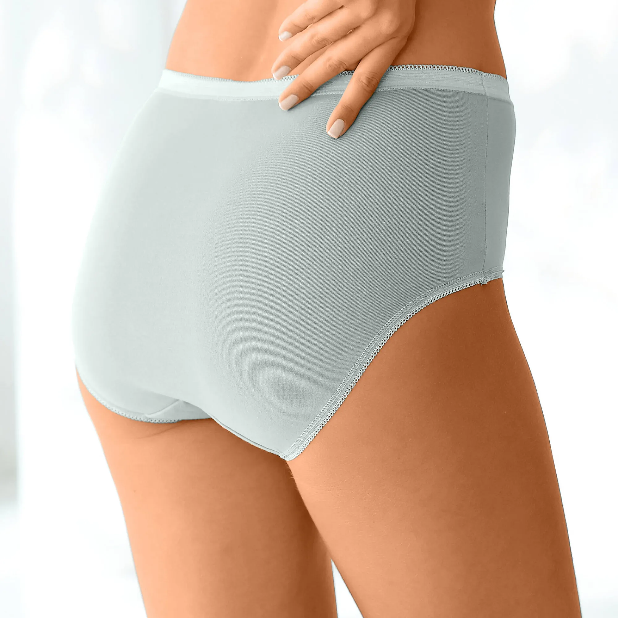 Slip En Shorty<Blancheporte Basic maxislip - set van 3 amandel + roze + groen
