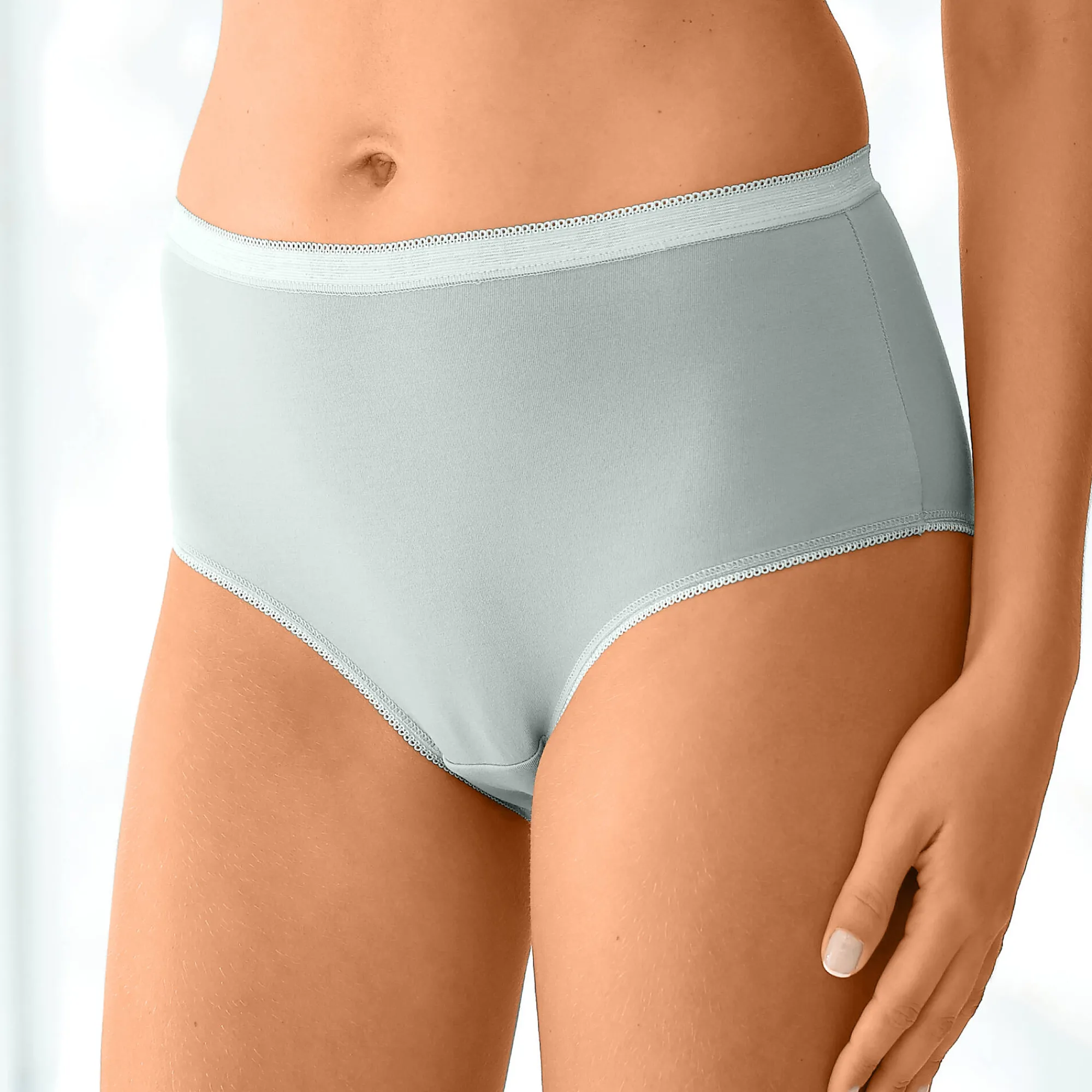 Slip En Shorty<Blancheporte Basic maxislip - set van 3 amandel + roze + groen