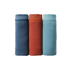 Slip En Shorty<Blancheporte Basic maxislip - set van 3 oranje + blauw + eendenblauw