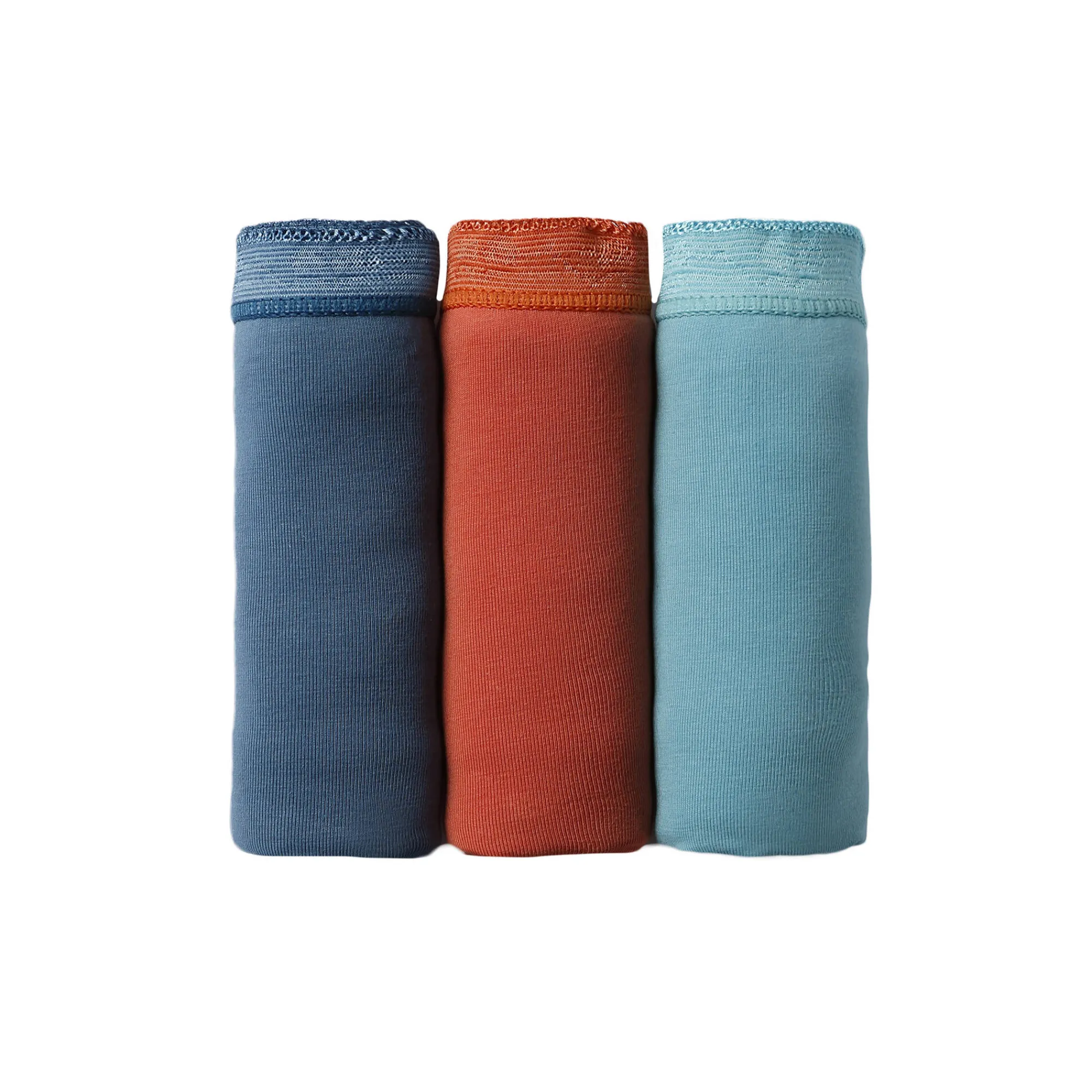 Slip En Shorty<Blancheporte Basic maxislip - set van 3 oranje + blauw + eendenblauw