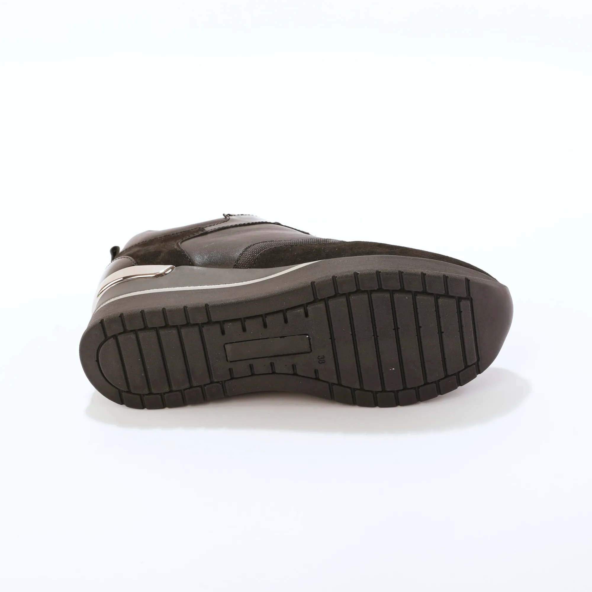 Baskets En Sneakers|Schoenen<Blancheporte Baskets compensées cuir zwart