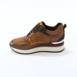 Baskets En Sneakers|Schoenen<Blancheporte Baskets compensées cuir bronskleur