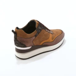 Baskets En Sneakers|Schoenen<Blancheporte Baskets compensées cuir bronskleur