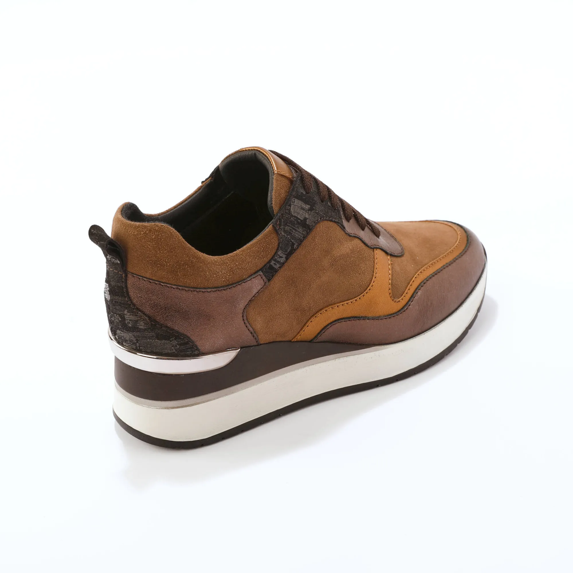 Baskets En Sneakers|Schoenen<Blancheporte Baskets compensées cuir bronskleur