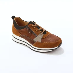 Baskets En Sneakers|Schoenen<Blancheporte Baskets compensées zippées et lacées bruin