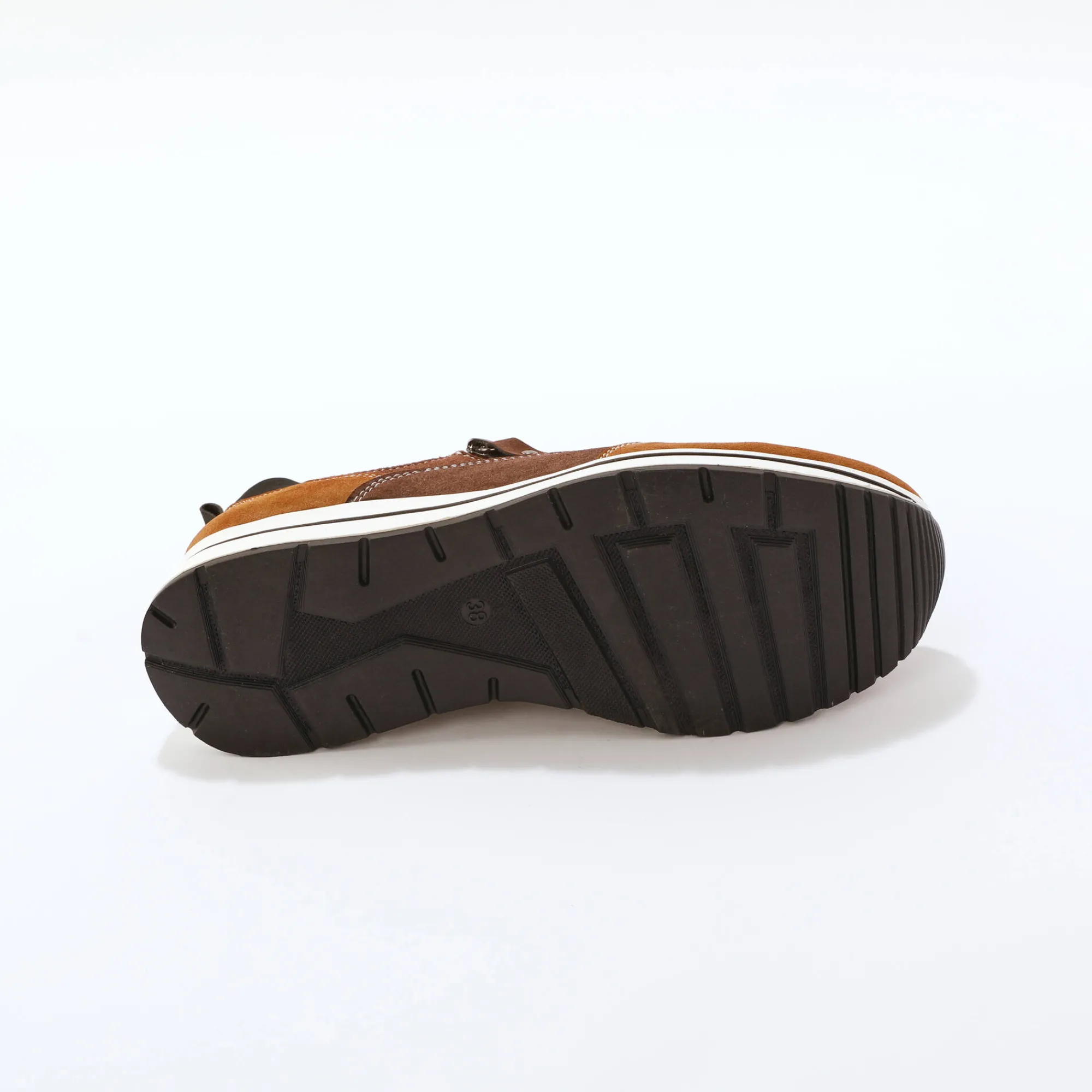 Baskets En Sneakers|Schoenen<Blancheporte Baskets compensées zippées et lacées bruin