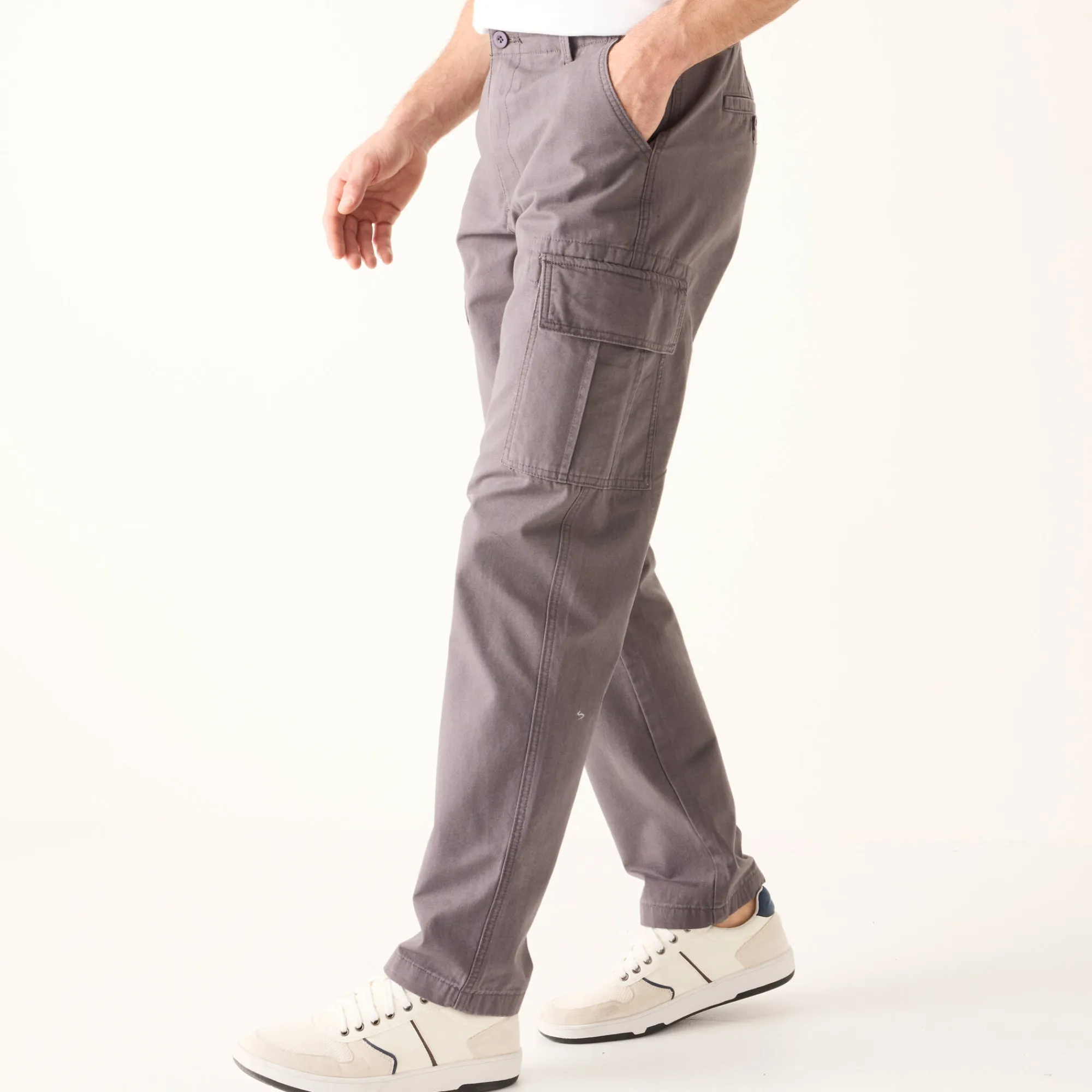 Broek<Blancheporte Battlebroek in katoen antraciet
