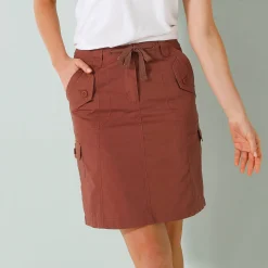 Rok<Blancheporte Battlerok in popeline terracotta