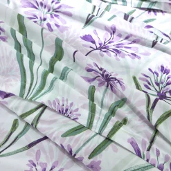 Fantasie Bedlinnen|Vlak Laken<Colombine Bedlinnen Agapanthe in katoen, met bloemenprint parma