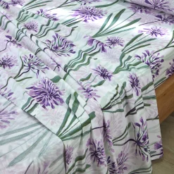 Fantasie Bedlinnen|Vlak Laken<Colombine Bedlinnen Agapanthe in katoen, met bloemenprint parma