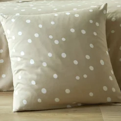 Fantasie Bedlinnen|Vlak Laken<Blancheporte Bedlinnen Alba met stippenprint - in katoen beige