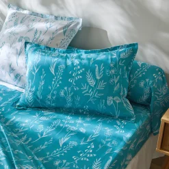 Fantasie Bedlinnen|Kussensloop<Colombine Bedlinnen Alessia in katoen met bloemenprint blauw