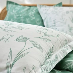 Fantasie Bedlinnen<Colombine Bedlinnen Alessia in katoen met bloemenprint groen