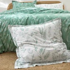 Fantasie Bedlinnen<Colombine Bedlinnen Alessia in katoen met bloemenprint groen