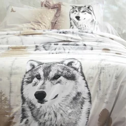Fantasie Bedlinnen|Vlak Laken<Blancheporte Bedlinnen Artic, in bedrukt flanel taupe