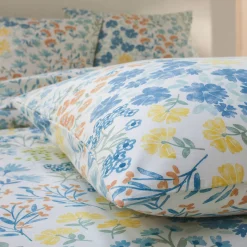 Fantasie Bedlinnen|Vlak Laken<Blancheporte Bedlinnen Garance in bedrukt katoen blauw
