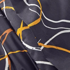 Fantasie Bedlinnen|Vlak Laken<Blancheporte Bedlinnen in polyester-katoen Noémie met cirkelprint antraciet