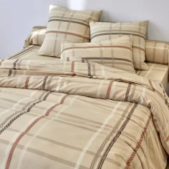 Fantasie Bedlinnen|Vlak Laken<Blancheporte Bedlinnen Karl met ruitprint, in flanel beige