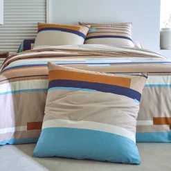Fantasie Bedlinnen|Vlak Laken<Blancheporte Bedlinnen Liam met geometrische print - in katoen beige